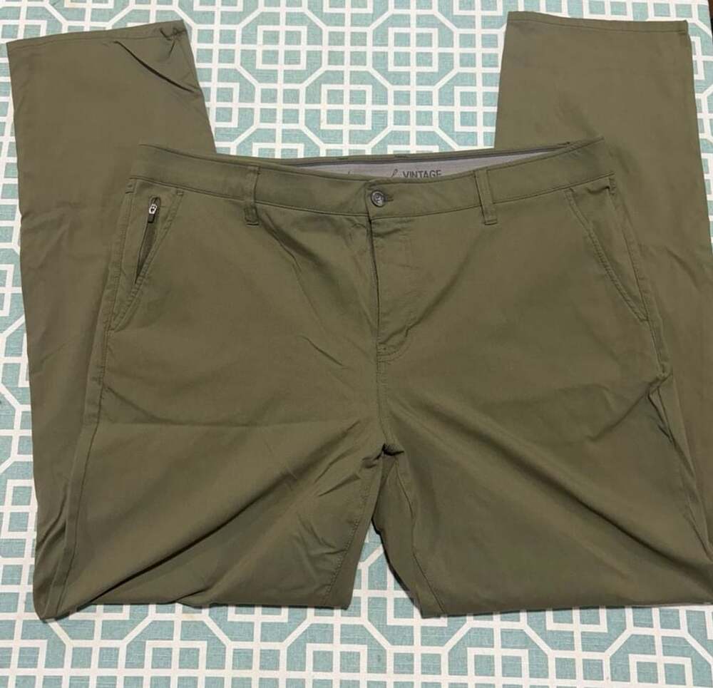 Weatherproof Vintage Pants 40x34 Green Regular Fit Nylon Spandex